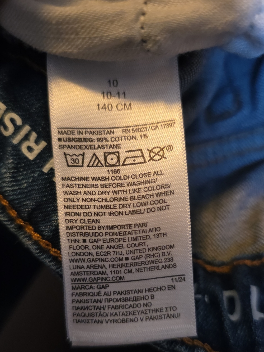 GAP 70s Flare High Rise Size 10 Girls - Picture 5 of 5